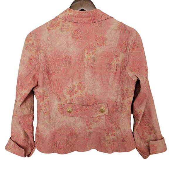 Coldwater Creek Embroidered Paisley Print Jacket Womens Size P6 Career Casual - Picture 2 of 13